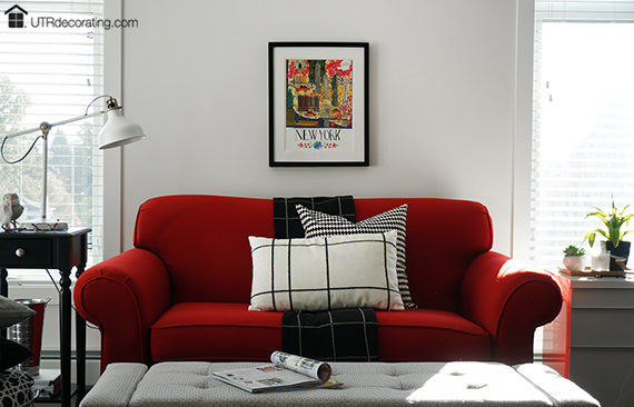 Simple design tricks to revive an old sofa